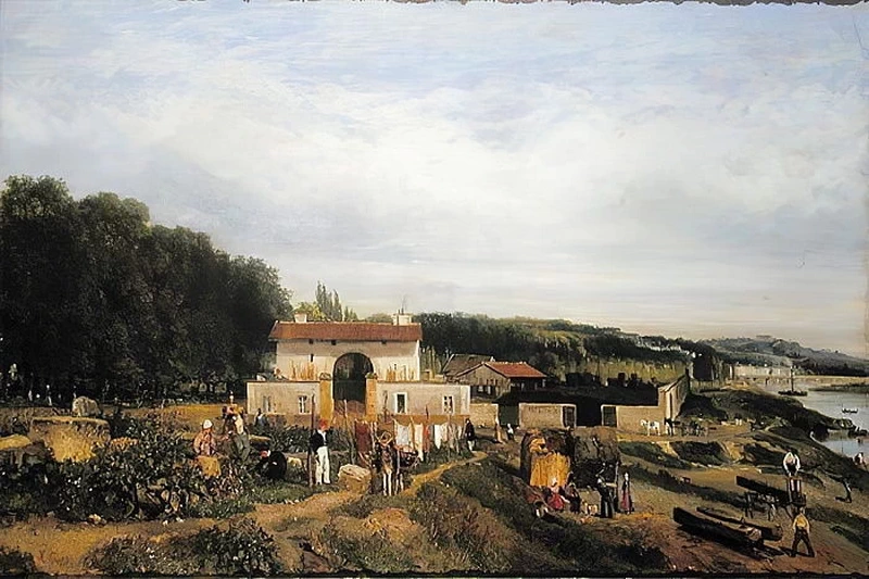 Ingresso al villaggio di Sevres, 1834 - Musee de l'Ile de France, Sceaux